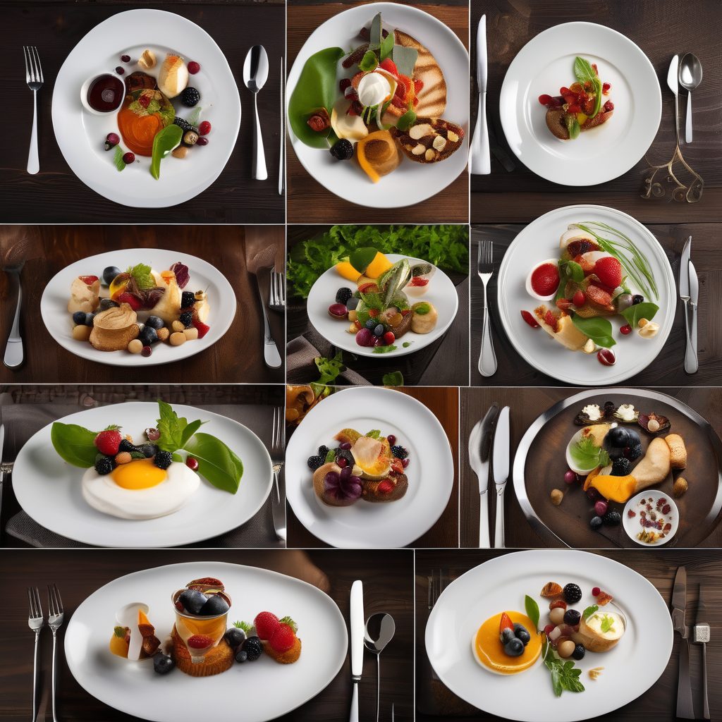 Delicious food appetizer plating with professional presentation